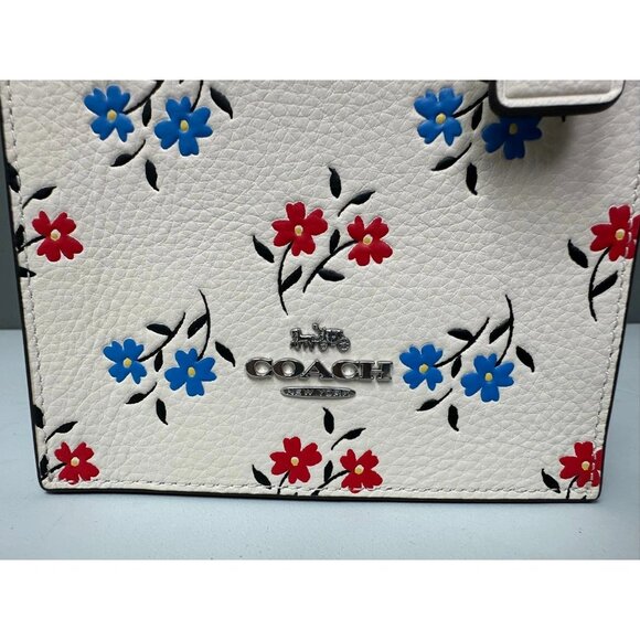 Coach Bag Shoulder Floral Print North/South Mini Tote Crossbody Ct808 Svcah - Picture 5 of 8